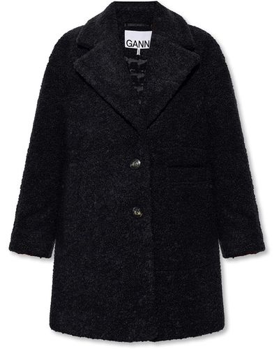Ganni Short Coat - Black