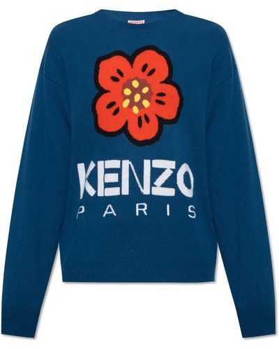 KENZO Jumper With Logo - Blue