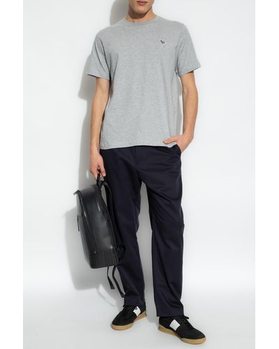 PS by Paul Smith Patched T-Shirt - Gray