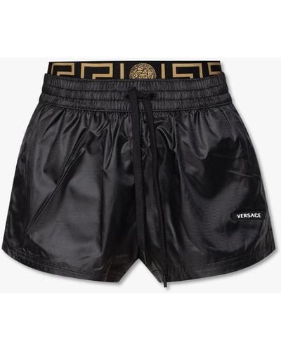 Versace Logo-patched Shorts - Black