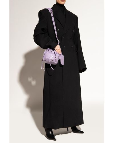 Balenciaga 'le Cagole Xs' Bucket Bag - Purple