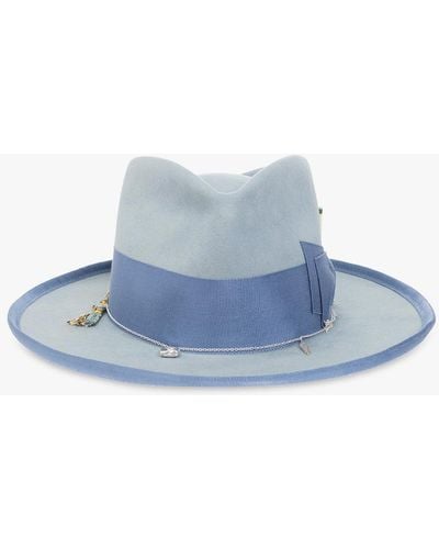 Nick Fouquet 'delfino' Felt Hat, - Blue