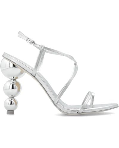 Cult Gaia 'robyn' Leather Heeled Sandals, - White