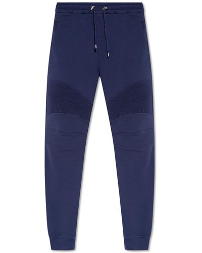 Balmain Sweatpants With Logo - Blue