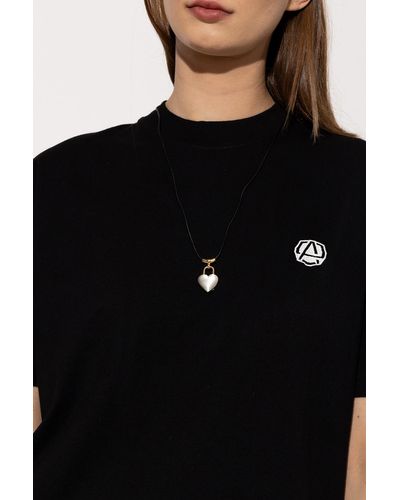 Ambush Necklace With Heart Pendant - Black