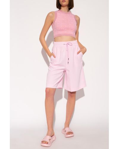 Iceberg Cropped Top With Logo - Pink