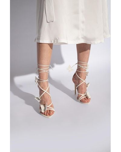 Sophia Webster 'vanessa' Heeled Sandals In Leather, - White