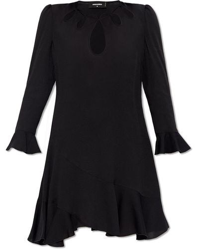 DSquared² Dress With Logo, - Black