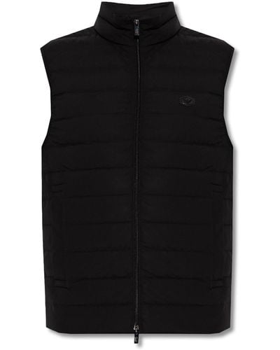 Emporio Armani Quilted Vest, - Black
