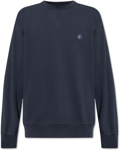 Save The Duck Sweatshirt With Logo Patch - Blue