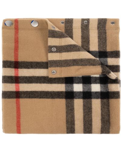 Burberry Cashmere Tube Scarf, - Natural
