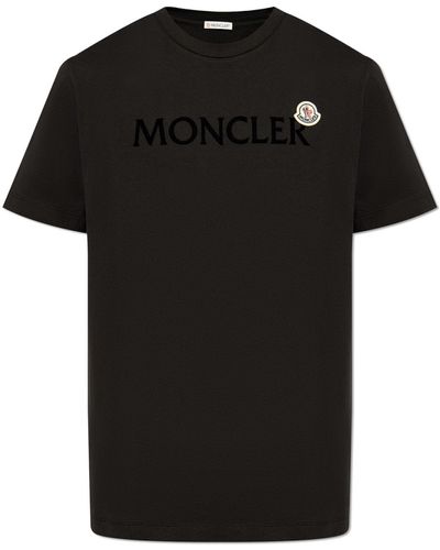 Moncler T-Shirt With Logo - Black