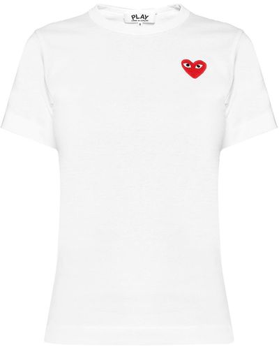 COMME DES GARÇONS PLAY Patched T-Shirt, ' - White