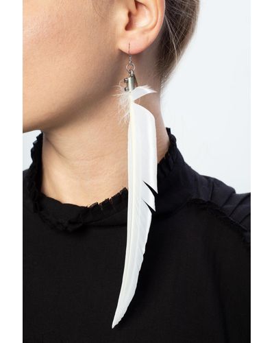 Ann Demeulemeester Feather Earring - Metallic