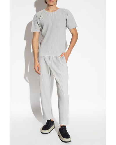 Homme Plissé Issey Miyake Pleated T-Shirt - Gray