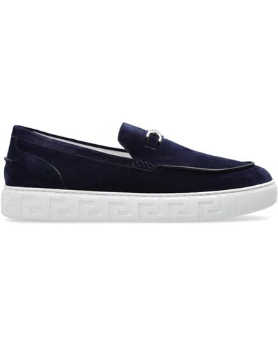 Versace Suede Loafers - Blue