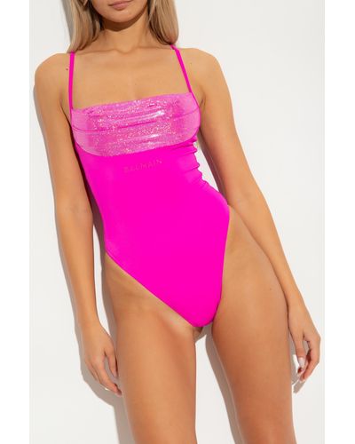 Balmain One-Piece Swimsuit - Pink