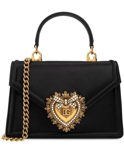 Dolce & Gabbana Devotion Small Shoulder Bag, - Black