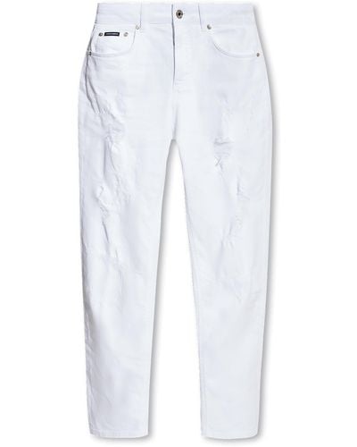 Dolce & Gabbana Boyfriend Jeans - White
