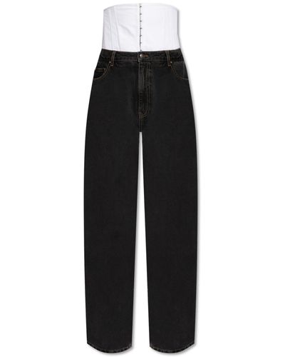 ROTATE BIRGER CHRISTENSEN Jeans With A Corset, - Black