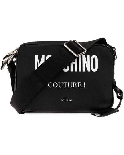 Moschino Shoulder Bag With Logo, - Black