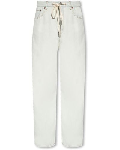 MM6 by Maison Martin Margiela Jeans With Wide Legs - White