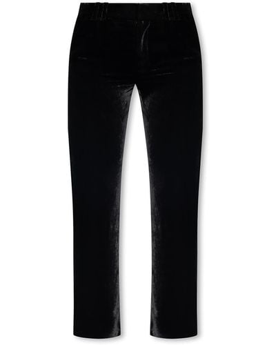 Balmain Velour Trousers - Black