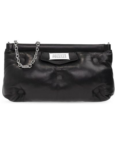 Maison Margiela 'Glam Slam' Shoulder Bag With Logo - Black