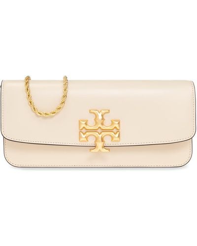 Tory Burch ‘Eleanor’ Leather Clutch - Natural