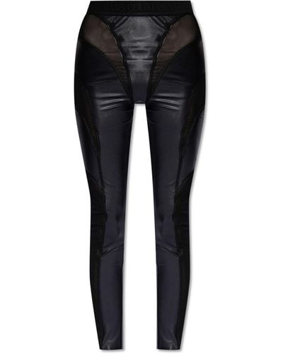 Versace Jeans Couture Leggings With Logo - Black