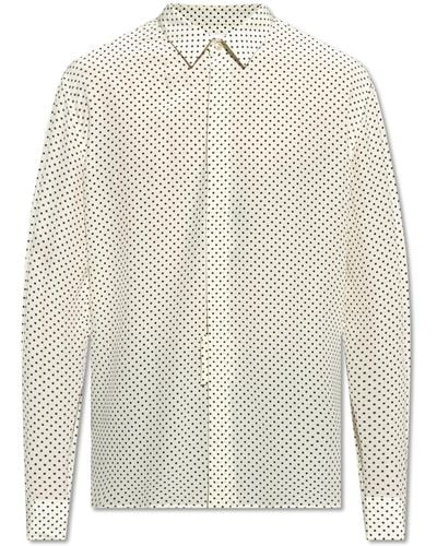 Saint Laurent Shirt With Polka Dots - White