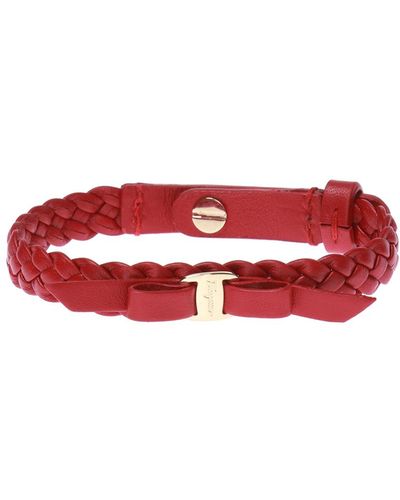 Ferragamo Embellished Bracelet, - Red