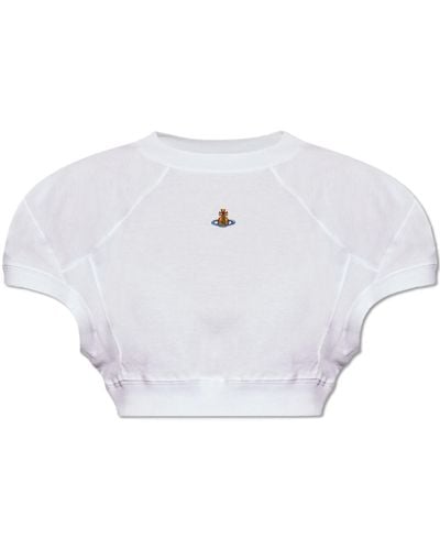 Vivienne Westwood 'football' Cropped T-shirt, - White