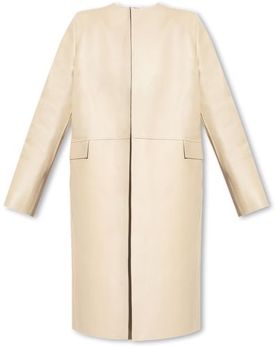 Totême ‘City’ Leather Coat - Natural