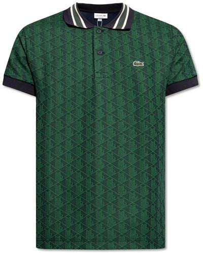 Lacoste Polo Shirt With Monogram, - Green