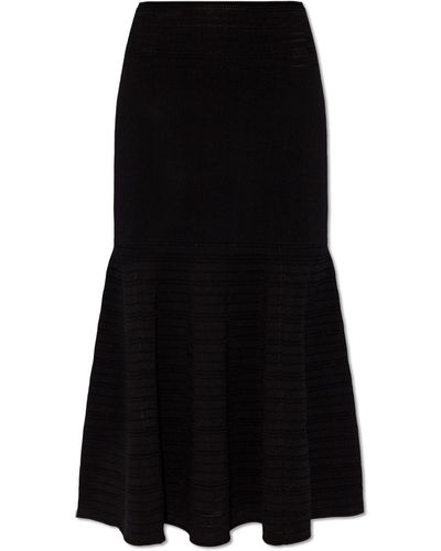 Victoria Beckham Skirt With Decorative Finish - Black