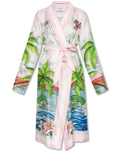 Casablancabrand Silk Kimono - Green
