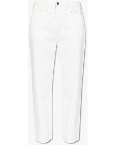 Totême High-Waisted Cropped Jeans - White