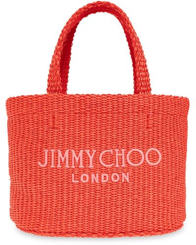 Jimmy Choo Shoulder Bag 'Beach Tote' - Red