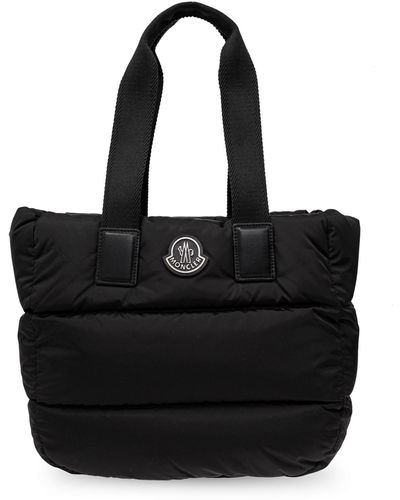 Moncler Shoulder Bag With Logo Patch - Black