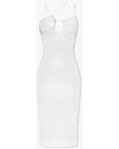 Nensi Dojaka Dress With Straps - White