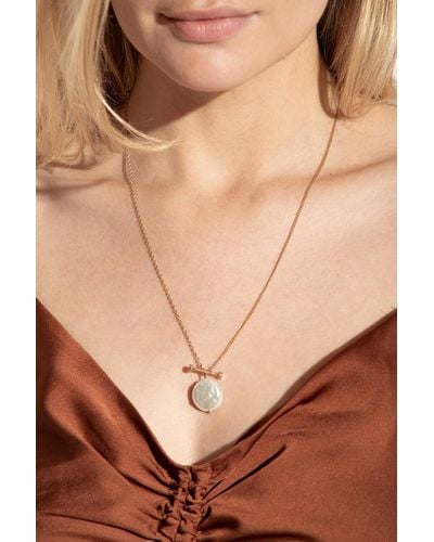 AllSaints Pearl-embellished Necklace - Metallic