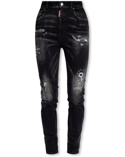 DSquared² High Waist Twiggy Jeans - Black