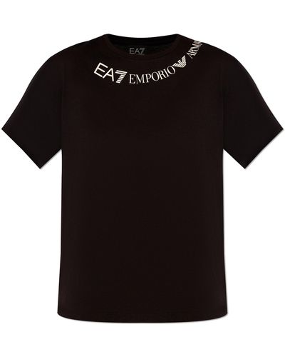 EA7 T-Shirt With Logo - Black
