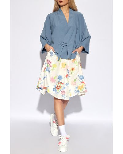 KENZO Short Kimono, - Blue