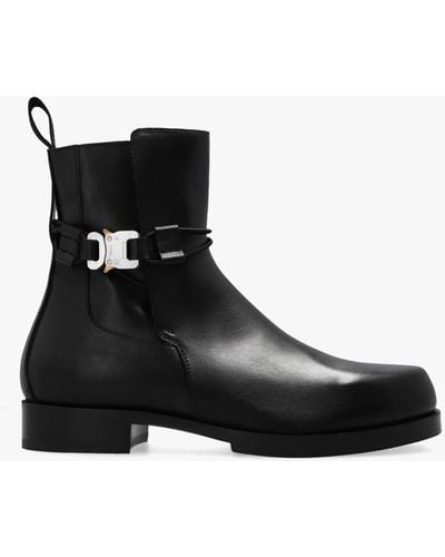 1017 ALYX 9SM Ankle Boots With Rollercoaster Buckle - Black