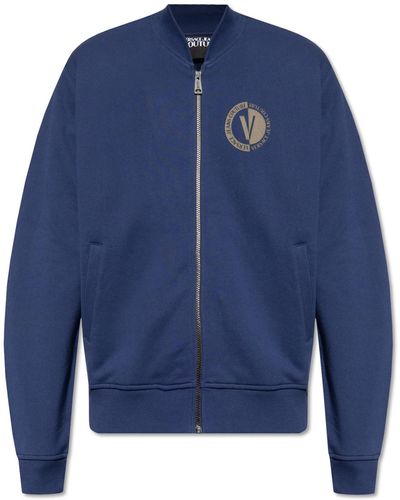 Versace Zip-up Sweatshirt - Blue