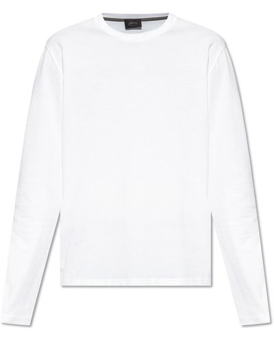 Brioni Long-sleeved T-shirt, - White