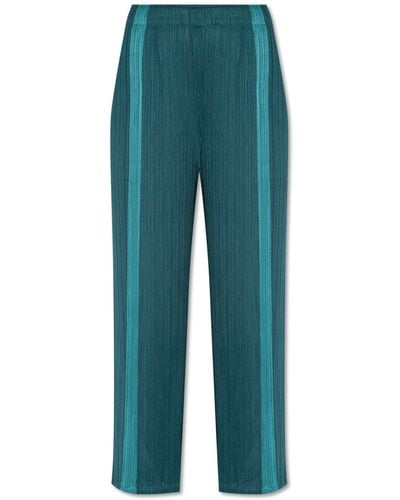 Pleats Please Issey Miyake Pleated Trousers - Green