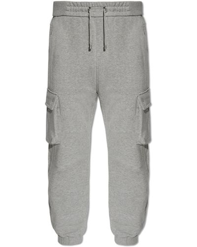 Balmain Sweatpants With Logo, - Grey